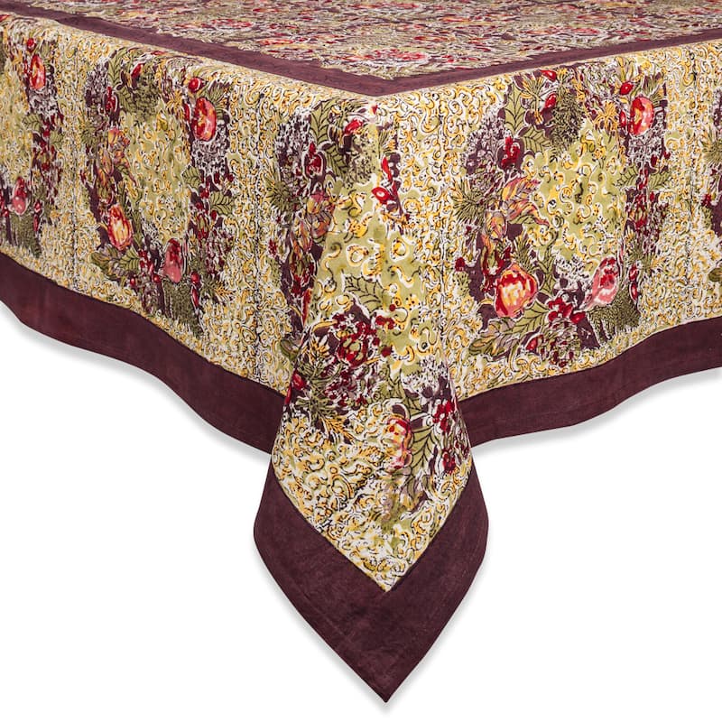 Couleur Nature Winter Garden Wreath Square Tablecloth