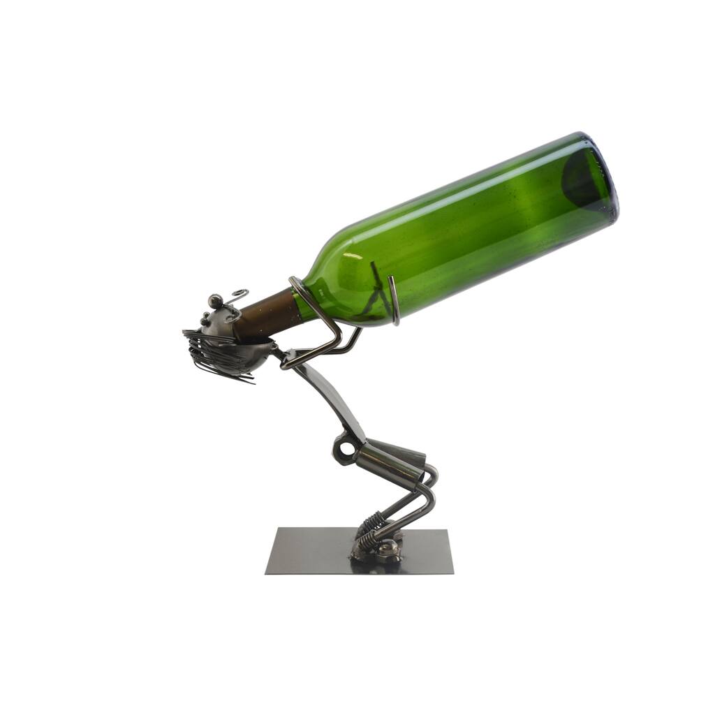 WineBodies Standing Drunk Metal Wine Bottle Holder