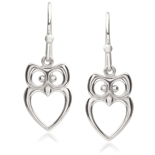 Journee Collection Sterling Silver Owl Earrings   16620741  