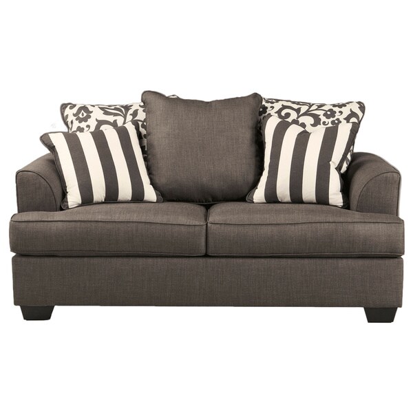 Shop Signature Design by Ashley Levon Charcoal Fabric Loveseat Free