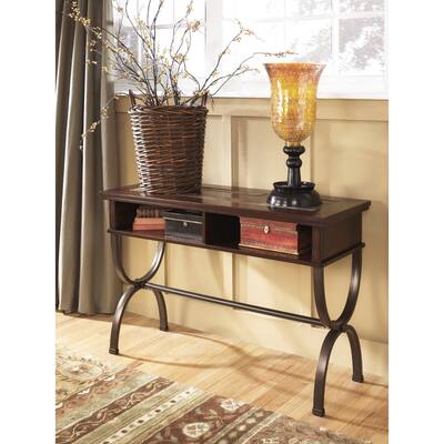 Signature Design by Ashley Zander Medium Brown Console Sofa Table