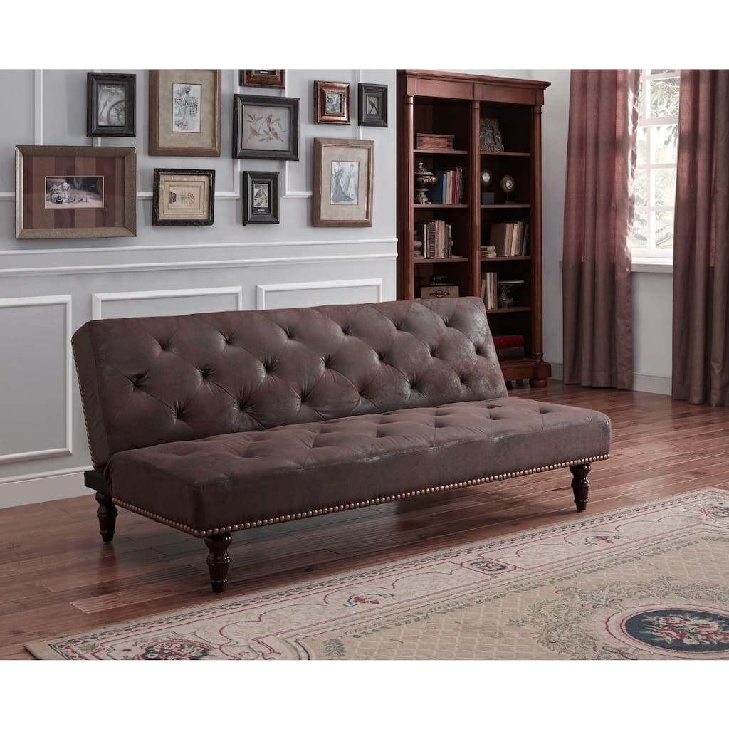 DHP Charleston Brown Vintage Futon
