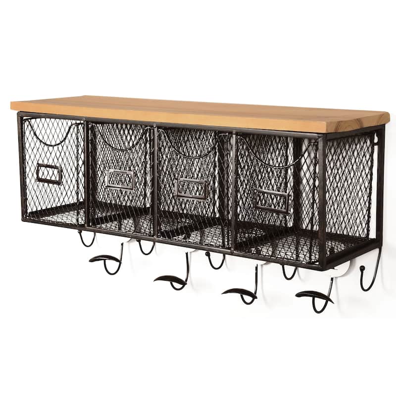 Linon 4-basket Wall Organizer