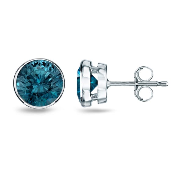 blue diamond earrings on sale