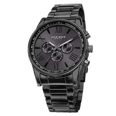 Akribos XXIV Men's Multifunction Tachymeter Stainless Steel Bracelet Watch