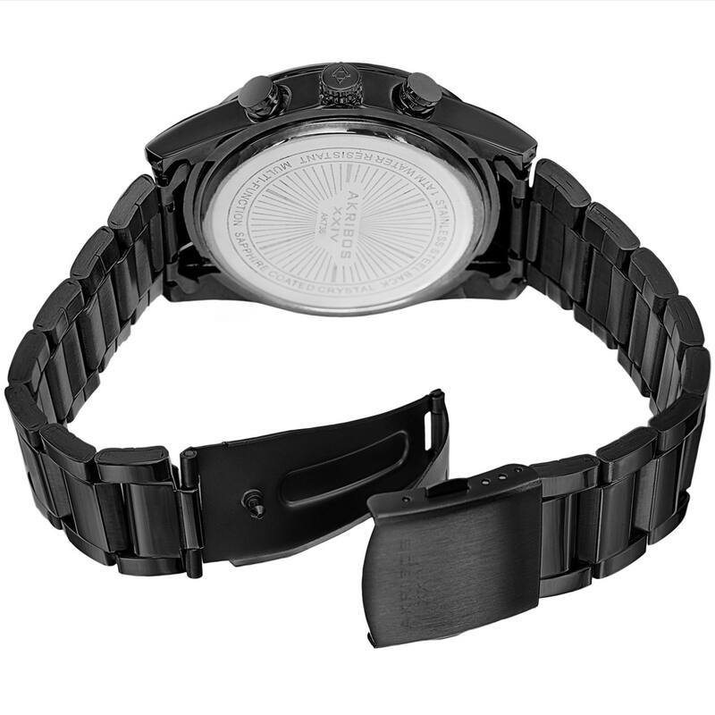 Akribos XXIV Men's Multifunction Tachymeter Stainless Steel Bracelet Watch