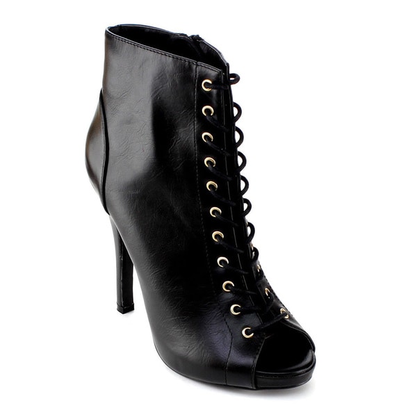 Shop DBDK Women's 'Apanie-1' Lace-up Stiletto Booties - Free Shipping ...