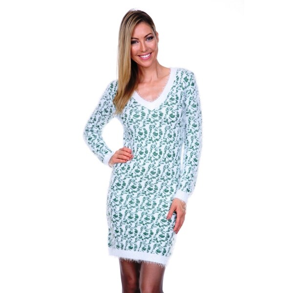 white mark sweater dress