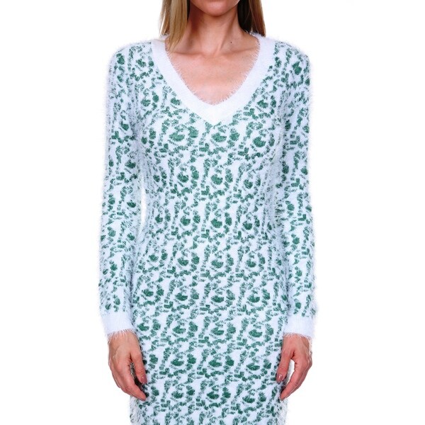 white mark sweater dress