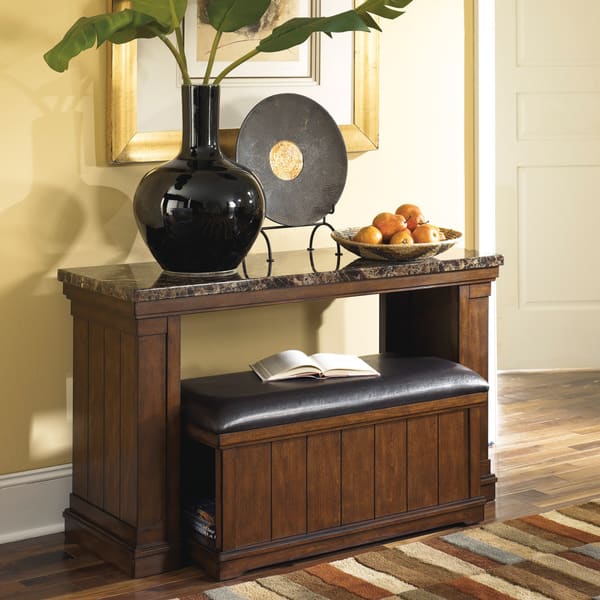 Signature Designs by Ashley Merihill Medium Brown Sofa Table and ...