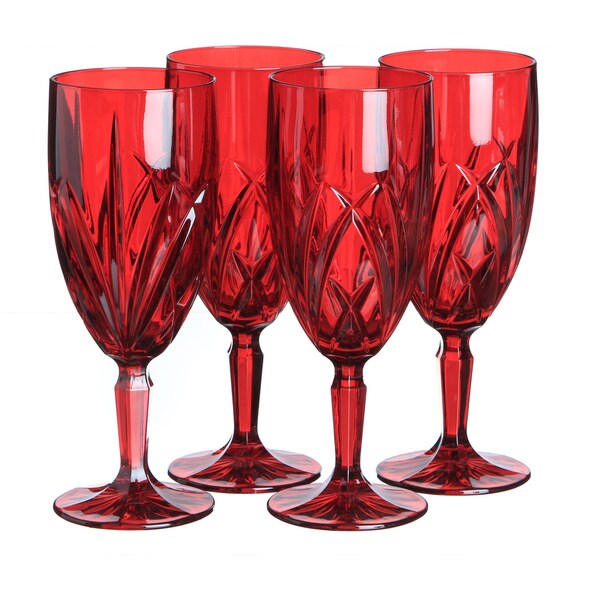 Waterford Brookside Red Iced Beverage Glasses (Set of 4) Free