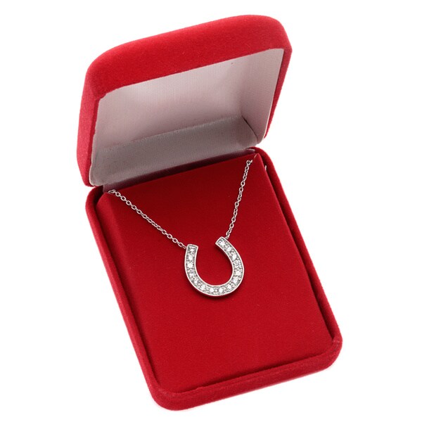 Cubic Zirconia Necklace with Red Gift Box