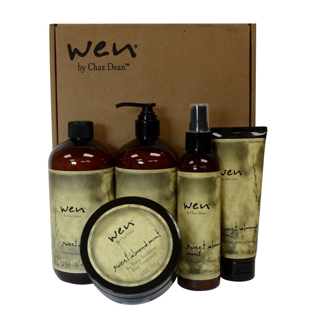 Shop Chaz Dean Wen Hair Care Deluxe 5 Piece Kit Sweet Almond Mint