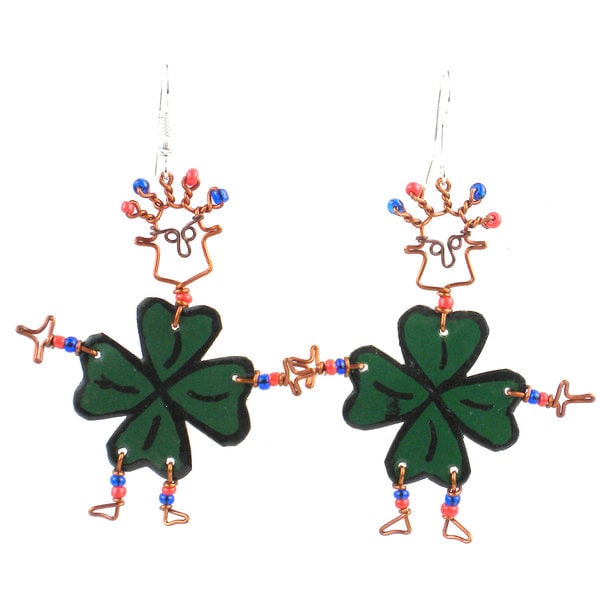 Handmade Dancing Luck Of The Irish Earrings Kenya On Handmade Dancing Luck Of The Irish Earrings Kenya