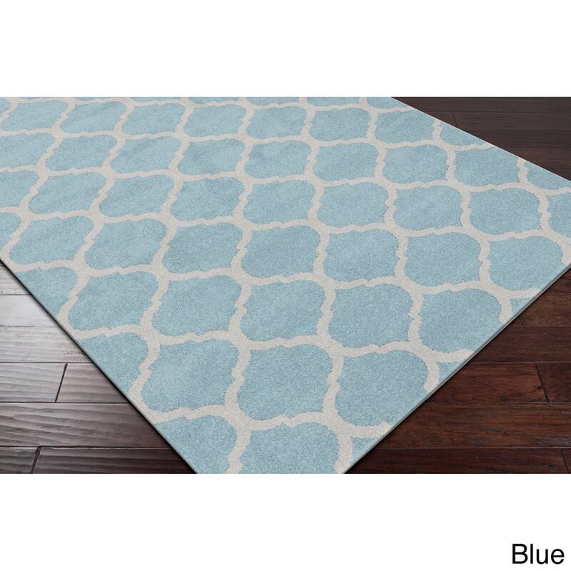 Damietta Modern Geometric Area Rug - 3'3" x 5' - Blue