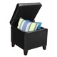 preview thumbnail 8 of 9, Adeco Bonded Leather Square Storage Ottoman