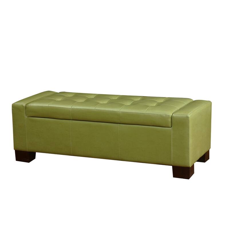 Bonded Leather Storage Ottoman