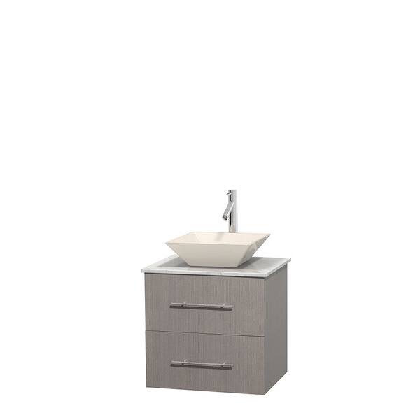 Wyndham Collection Centra 24inch Single Bathroom Vanity in Grey Oak