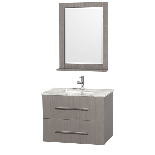 Wyndham Collection Centra 30 inch Single Bathroom Vanity in White, No