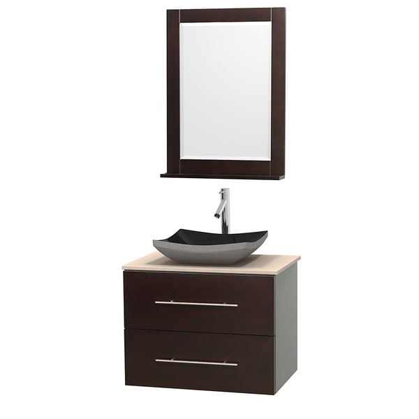 Wyndham Collection Centra 30 inch Single Bathroom Vanity in Espresso