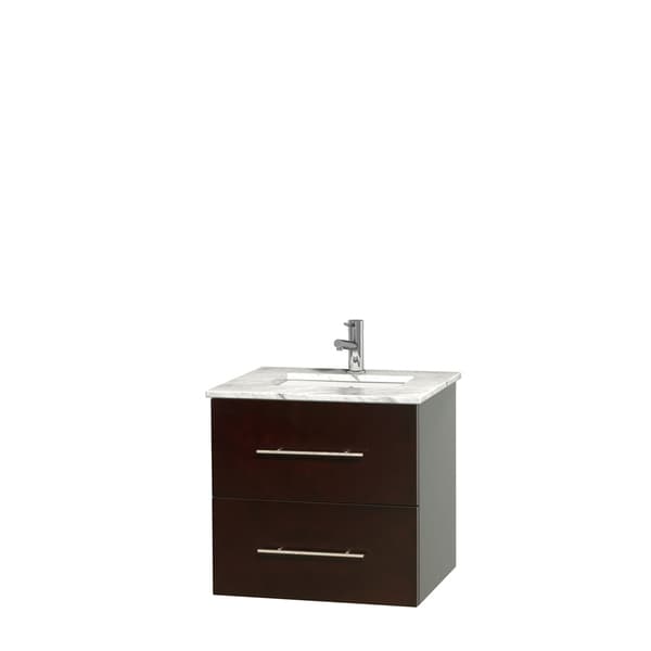 Wyndham Collection Centra 24-inch Single Bathroom Vanity in Espresso, No Mirror