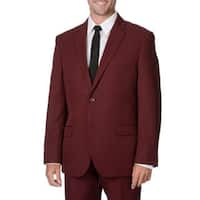 Stacy Adams Men's Burgundy Two-button Vested Suit - Free Shipping Today ...