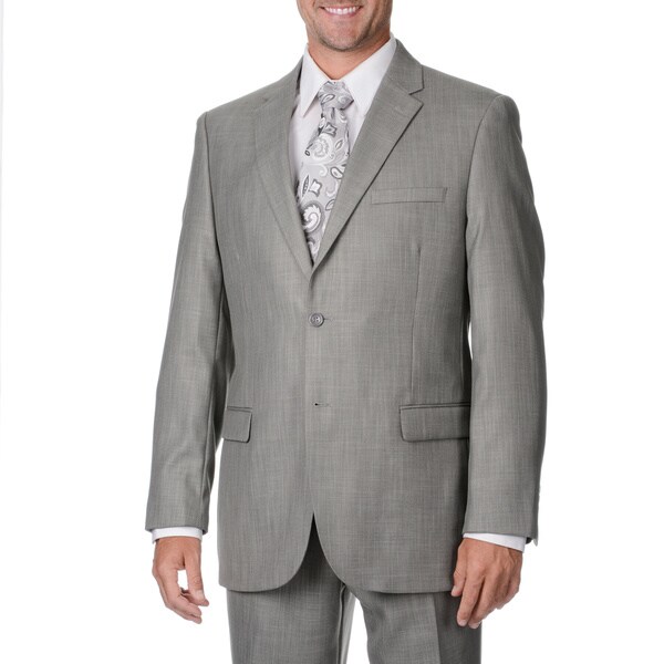 Caravelli Italy Men's Light Grey 2-piece Suit - Free Shipping Today ...