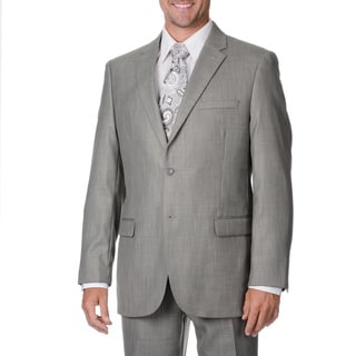 Caravelli Slim Men's Light Grey Suit - 15561778 - Overstock.com ...