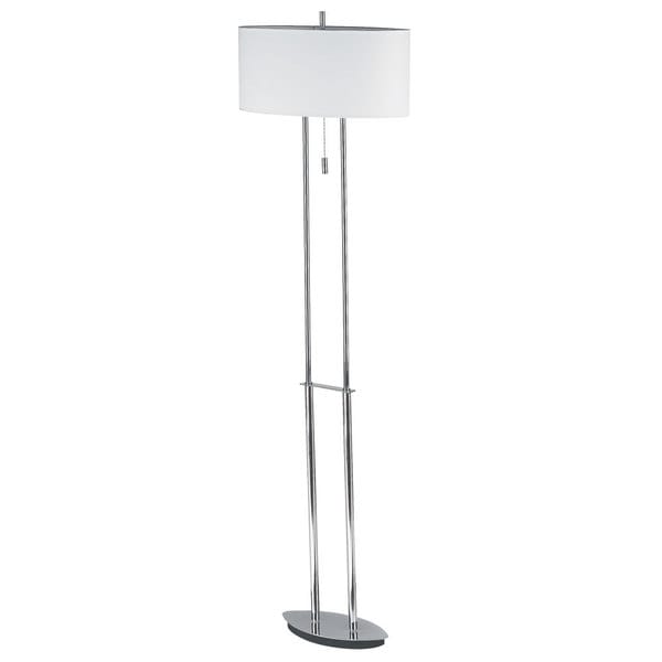 Dainolite Polished Chrome Oval-shade Floor Lamp