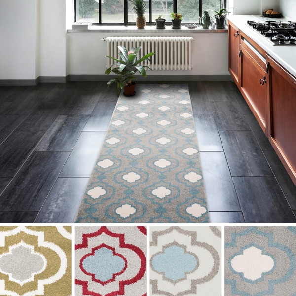 7' bathroom runner (2'3 Runner  Trellis x Linked Rug 7'3) Free Luna  Shipping