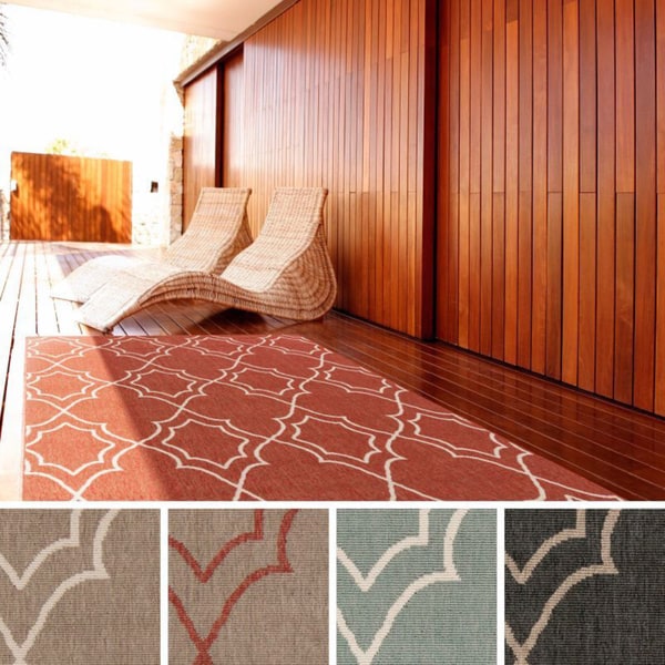 Natasha Contemporary Trellis Indoor/ Outdoor Area Rug - 7'6 x 10'9