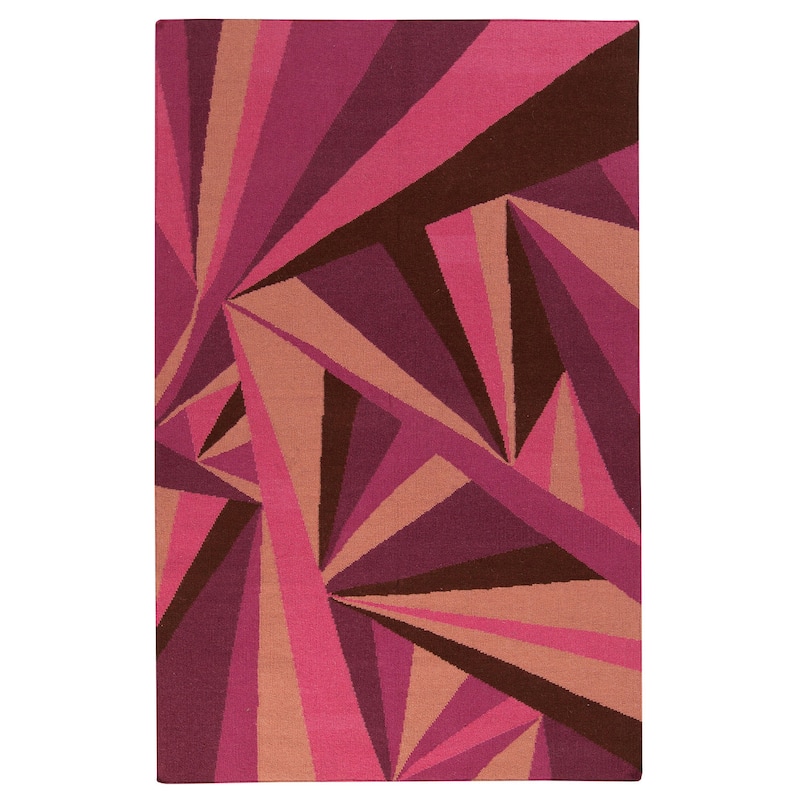 Quentin Flatweave Reversible Abstract Area Rug - 8' x 11' - Plum
