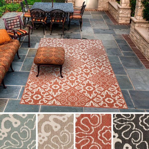 Olivia Contemporary Geometric Indoor/ Outdoor Area Rug - 8'9 x 12'9