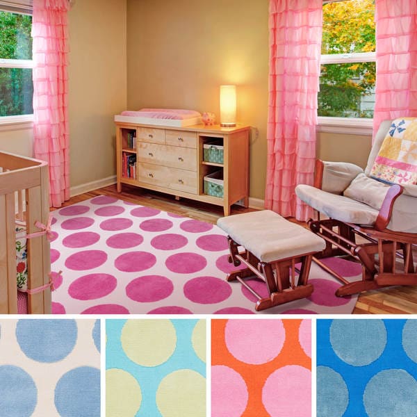 Whimsy Polka Dots Area Rug Free Shipping Today Whimsy Polka Dots Area Rug