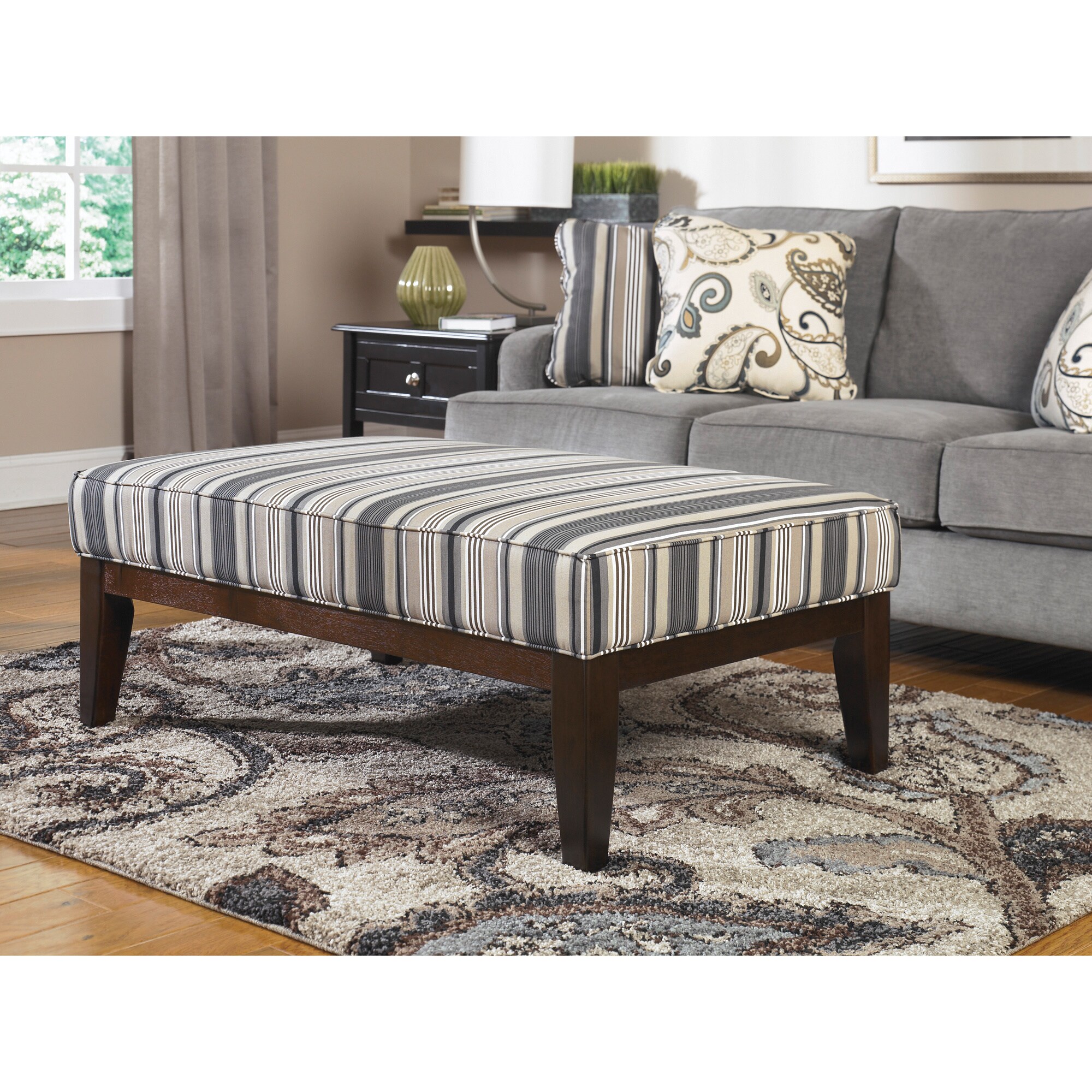 Shop Signature Design by Ashley Yvette Black Ottoman Cocktail Table