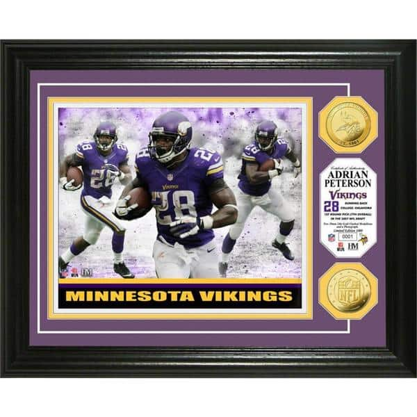 NFL Adrian Peterson Minnesota Vikings 'Triple Threat' Gold Coin Photo Mint  - Bed Bath & Beyond - 9443356