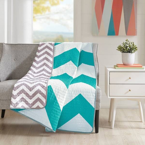 Mi Zone Aries Quilted Oversized Reversible Throw - Overstock - 9443703