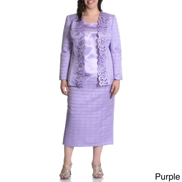 women's plus size purple suit