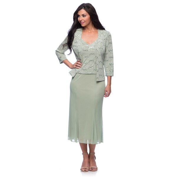 green gown with jacket