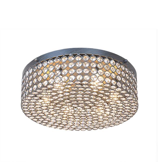 Berta 6-light Antique Black Flush Mount Chandelier