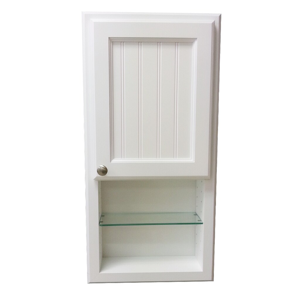 Shop 36 Inch Regal Series In The Wall Cabinet And Shelf With Beadboard Door Overstock 9443799