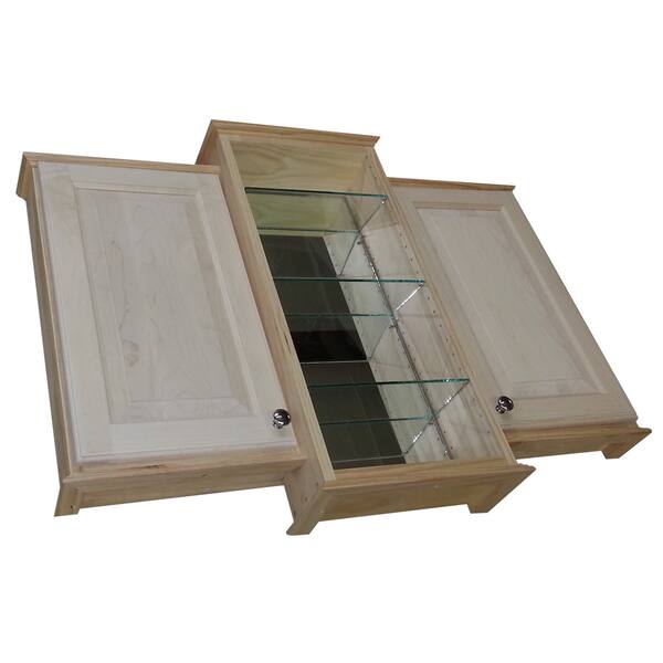 Shop 30 X 36 X 30 Inch Ashley Triple Series On The Wall Bath Cabinet And 3 5 Inch Deep Center Mirrored Niche Overstock 9443807