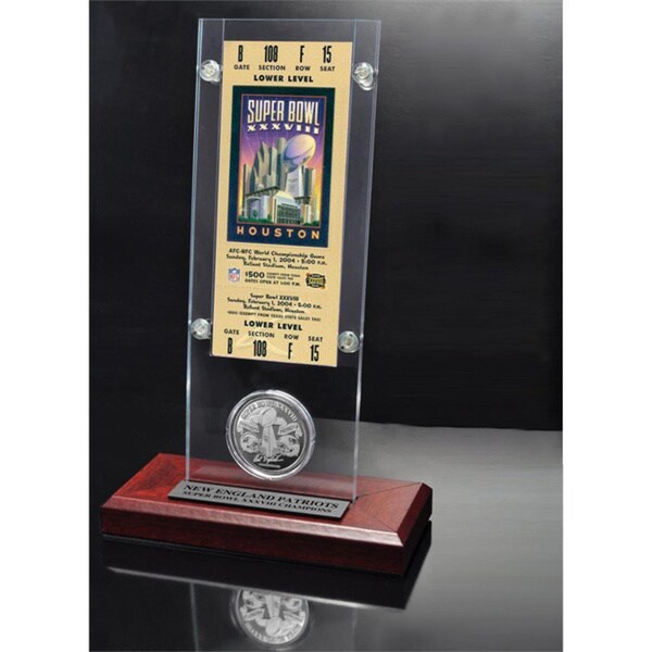 NFL Super Bowl 38 Ticket and Game Coin Collection