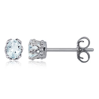 Sterling Silver Aquamarine Gemstone Earrings On Free Sterling Silver Aquamarine Gemstone Earrings