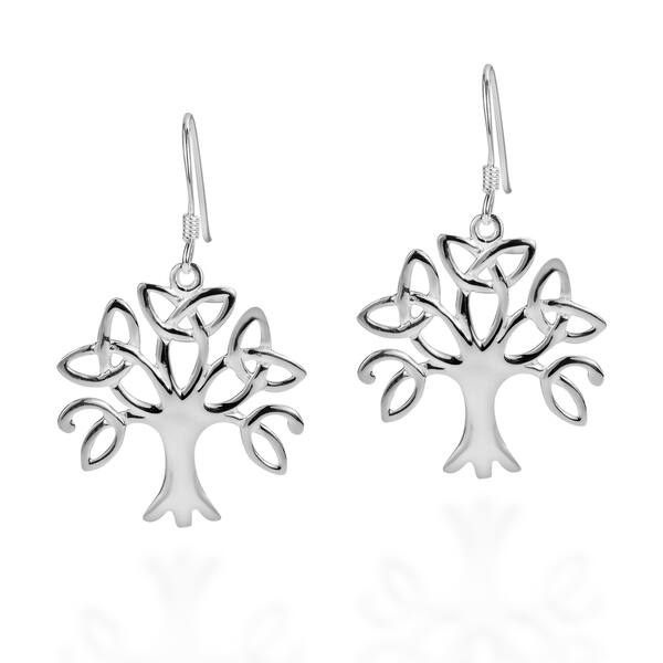 Celtic Tree of Life and Heart  Earrings on 925 Silver Hooks....FREE POSTAGE