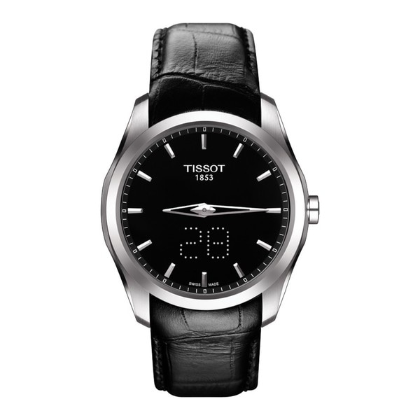 Tissot Mens T0354461605100 Couturier Black Leather Watch