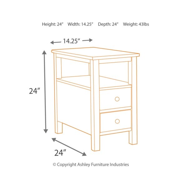 Signature Design by Ashley Marion Dark Brown End Table On Sale