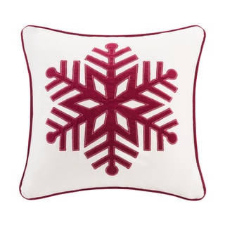 Snowflake 20 inch Throw Pillow Snowflake 20 inch Throw Pillow