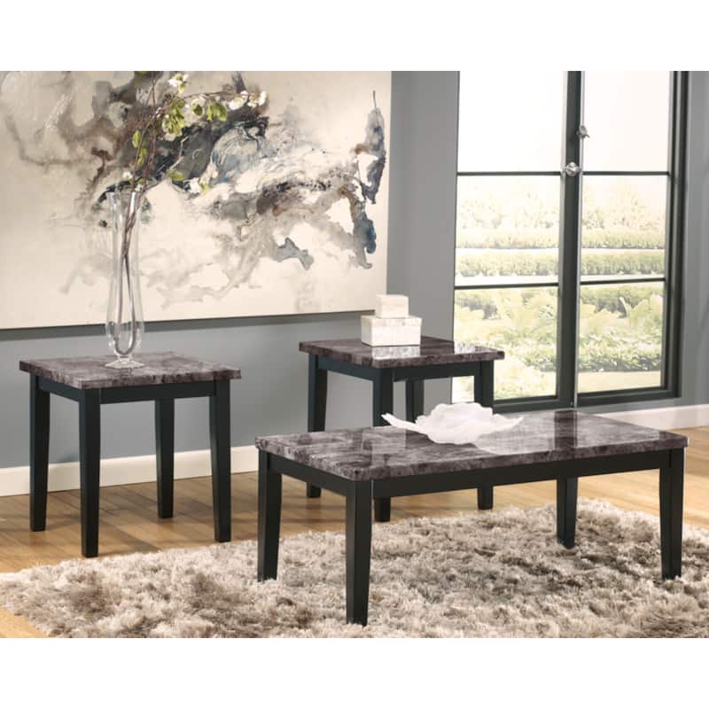 Signature Design by Ashley Maysville 3 Piece Occasional Table Set - 48"W x 23.75"D x 19.25"H