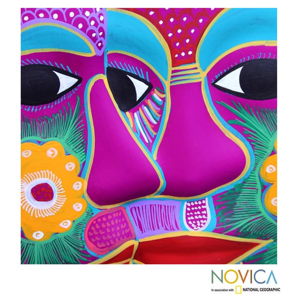 Handcrafted Ceramic 'Magical Eclipse' Wall Adornment (Mexico) - Bed